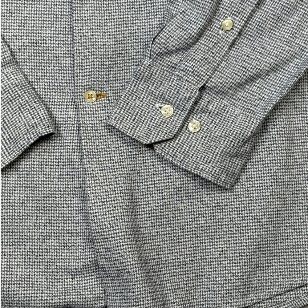 Barbour Mens Turner TailoredFit Micro-Houndstooth Button-Down Shirt Navy XL $100 - Picture 4 of 8